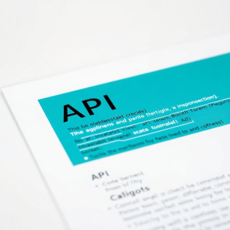 Nahaufnahme der API-Dokumentationsoberfläche mit teal-farbigem Syntax-Highlighting