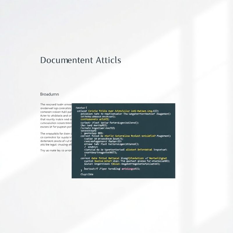 Dokumentations-Detailseite mit Codeblock und teal-farbiger Breadcrumb-Navigation