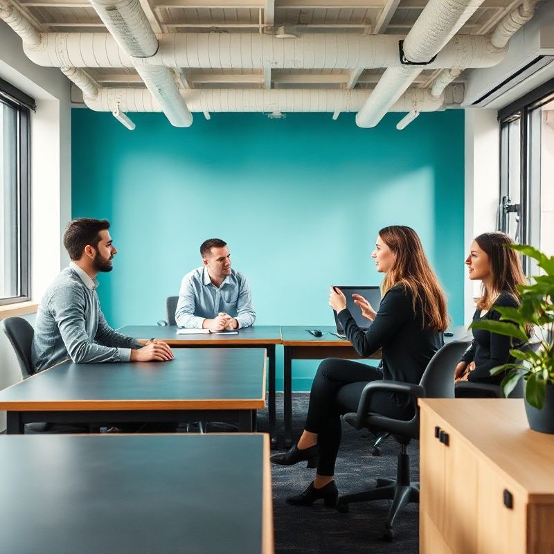 Lessonstation-Team in einem hellen Büro in Hannover